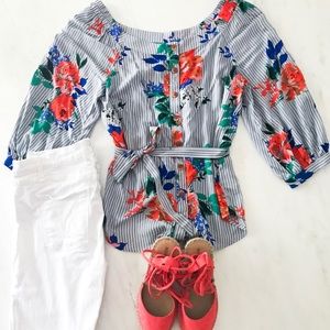 Anthropologie “Maeve” floral top